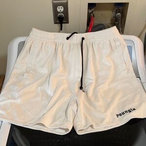 YoungLA Men's Off-White Athletic Shorts